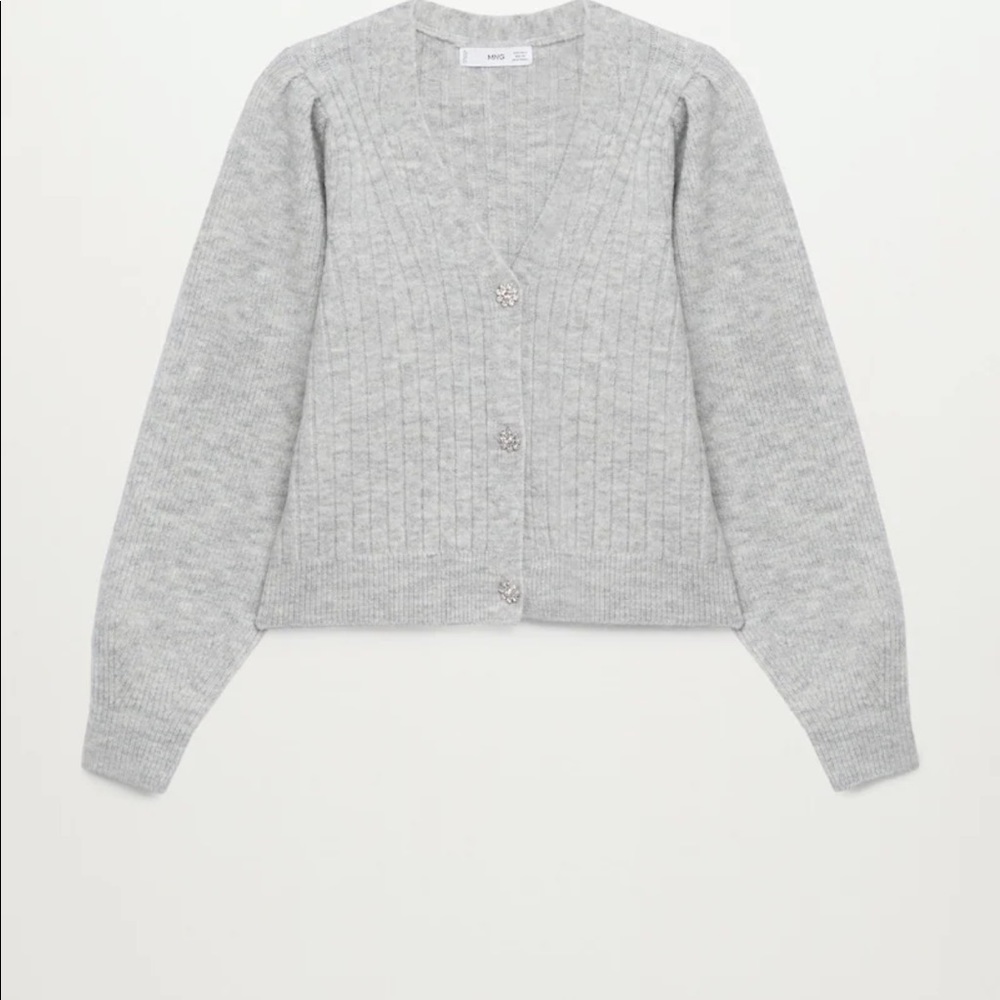 Mango Jewel Button Cardigan